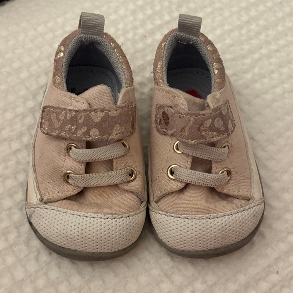 See Kai Run Pink First Walker Sneakers